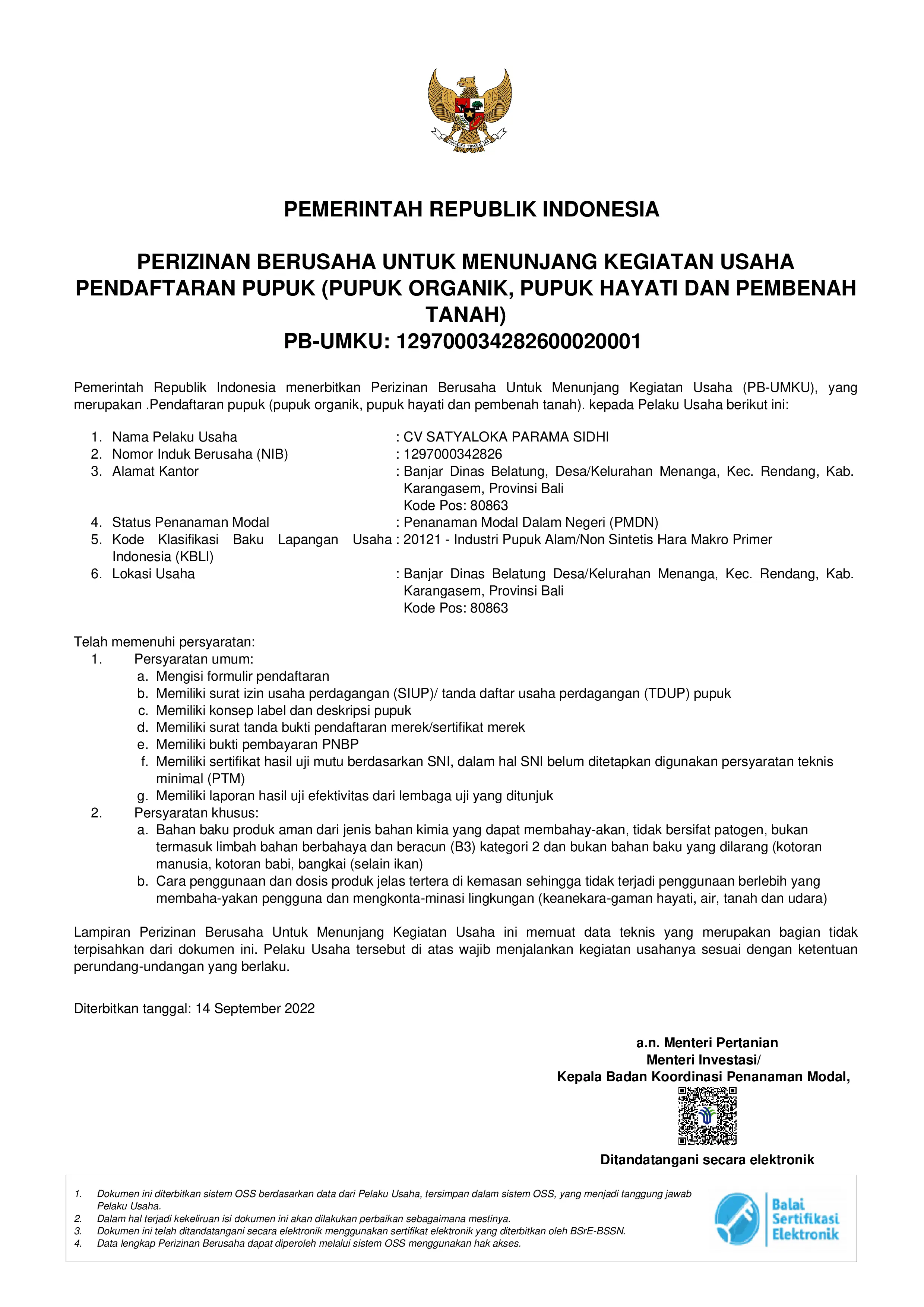 Izin Edar Kementan