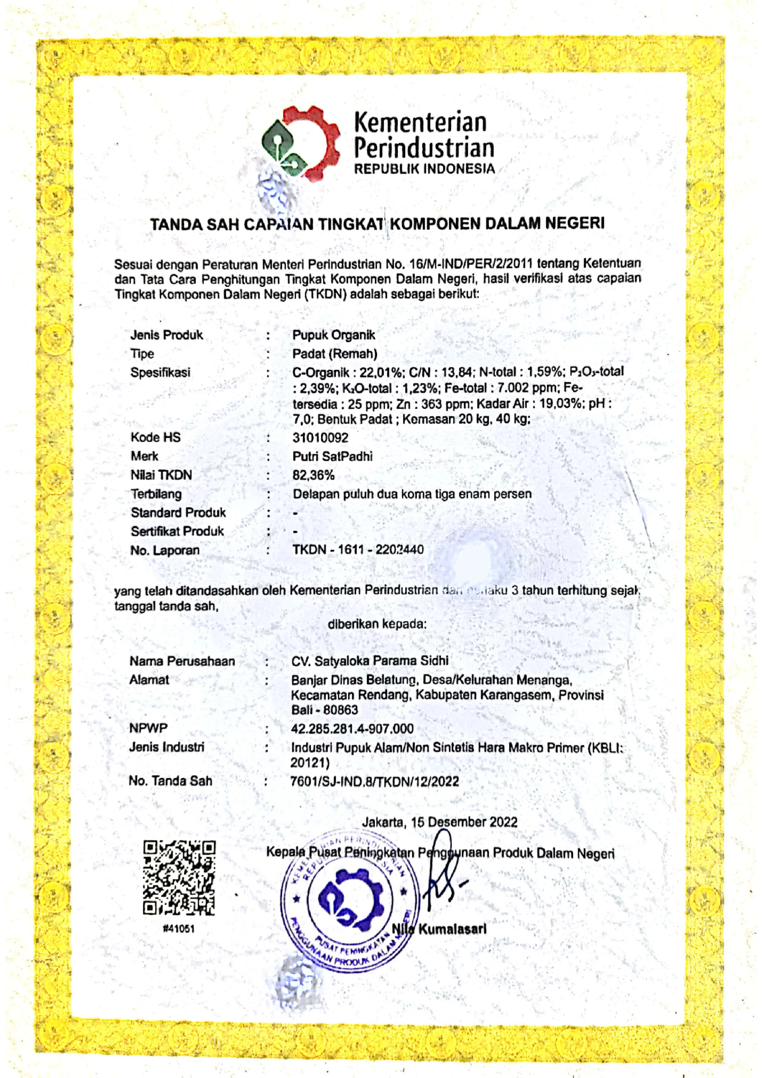 Sertifikat TKDN